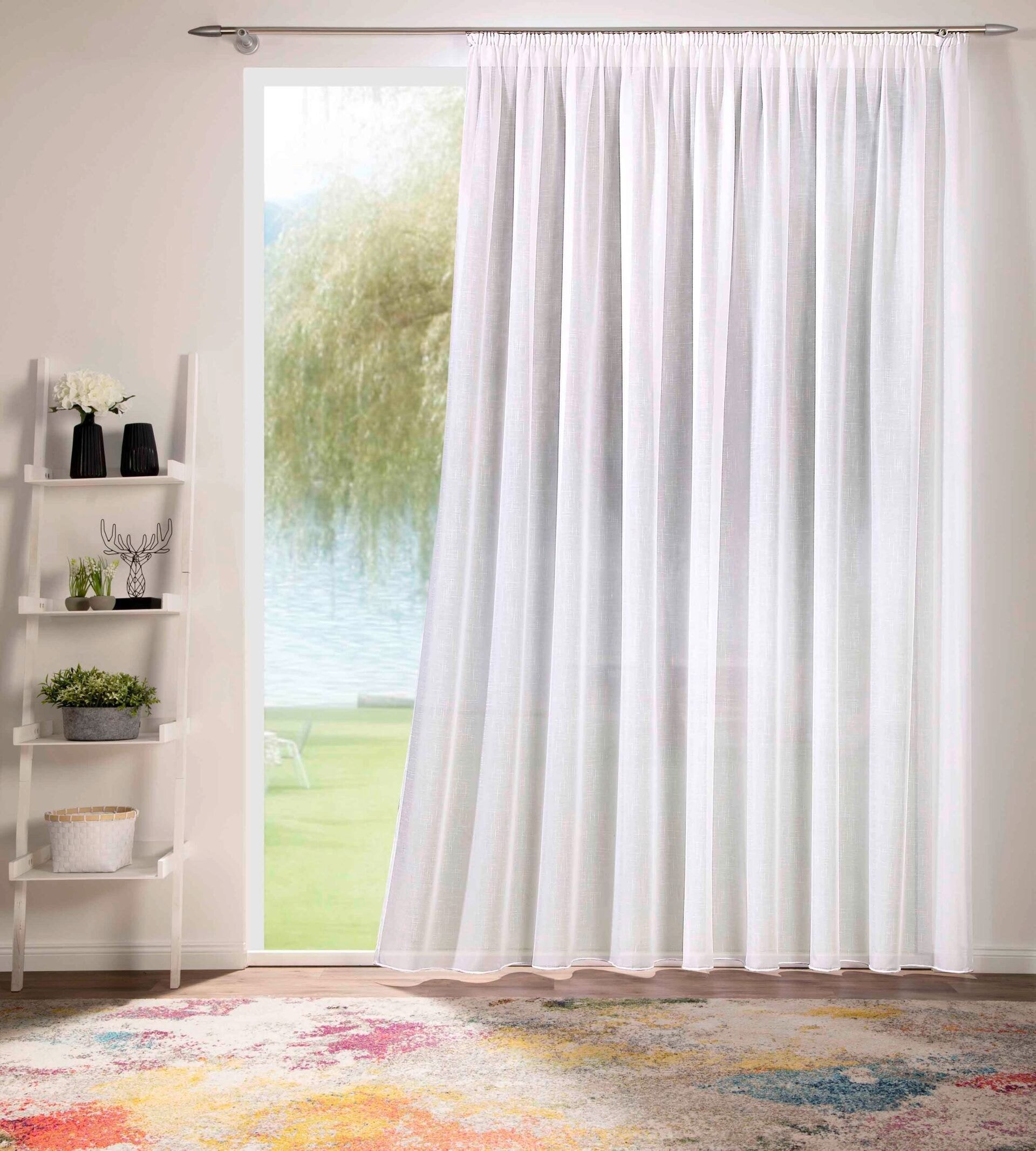 Gardine »Voile mit Effekt Weiß« | DecoHome